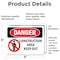 Signmission Construction Area Keep Out Danger Sign, Vinyl Decal, 5in W x 3.5in L, 2PK OS-2PACK-DS-D-35-L-1096 - alternate 2